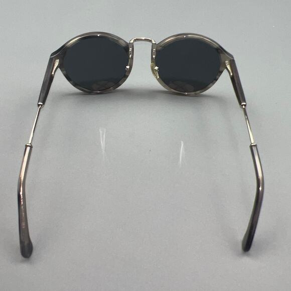 Sunny Patoche Round Sunglasses Gray Frame Wood Arms Unisex Retro - Picture 4 of 7